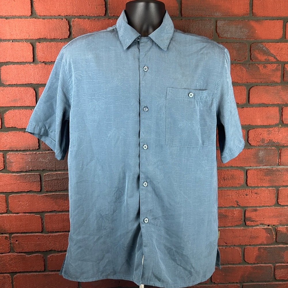 Cabana‎ Shirt Mens Large Suede Hawaiian